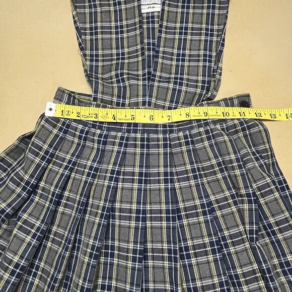 Dennis Uniform Girls Plaid School Jumper Size G8 Gray Blue Acadamia Preppy - Picture 8 of 10